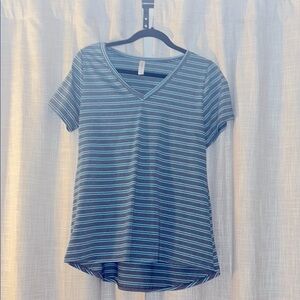 Striped V-Neck Women's Top